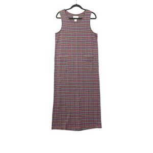 Westbound Y2K Vintage Plaid Maxi Sleeveless Dress w/ Patch Pockets SZ Small 90s
